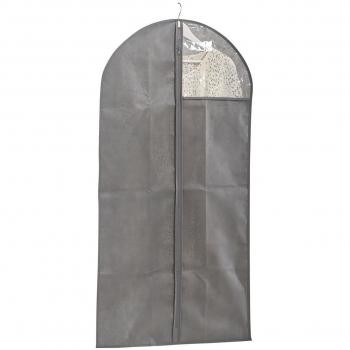 Zeller 14612 funda para ropa con ventana, papel, plástico, Gris, 60 x 120 x 1 cm