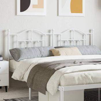 Cabecero de metal blanco 160 cm Vidaxl Blanco