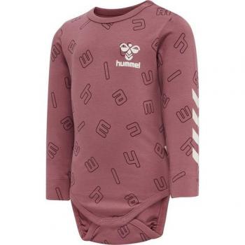 Hummel Athens Long Sleeve Baby Bodysuit Deco Rose for Boys 6-9 Months