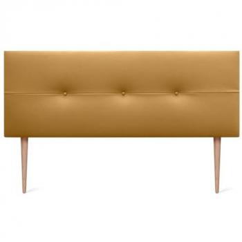 Cabecero de Polipiel Dorado AQUALINE Pro Tapizado 145x105cm con Patas para Camas 120/135/140
