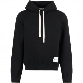 Jil Sander Men's Hooded Sweatshirt - Black, Size Medium, Style J47GU0105J20039, Color 001