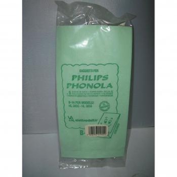 B14 – Lote de 5 bolsas Filtro para Philips PHONOLA bolsas papel HL 3855-hl 3856