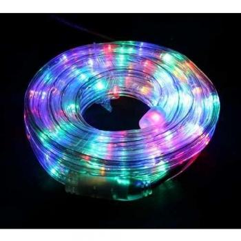 Luces de Navidad LED en Tubo, Multicolor, para Exterior, con Protección IP44, Rollo de 10 Metros