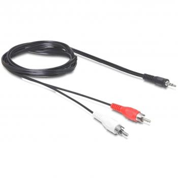 Cable de Audio Delock 10m con Conector Klinke 3.5 mm a 2 x RCA (Cinch)