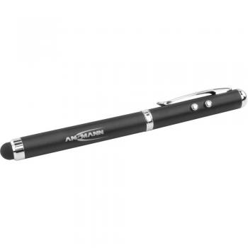 Ansmann Stylus Touch 4in1 lápiz digital multifuncional 22 g Negro, Plata
