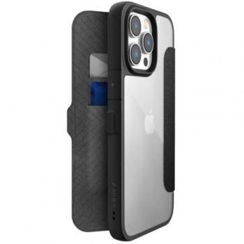 Raptic Urban Folio Shockproof Case for iPhone 14 Pro Max - Black Flip Cover, 2M Drop Protection