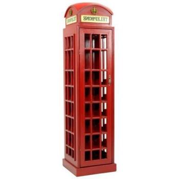 Móvil Cantinera Cabina Telefónica Inglesa 44x44x171 cm