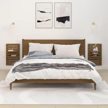 Estantes mesitas de pared 2 uds madera maciza de pino Natural, Blanco, Gris mueble almacenaje estantería para oficina, estudio, dormitorio estantería/librería/mueble de almacenamiento