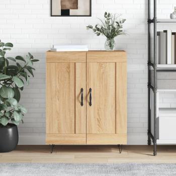 Aparador de madera contrachapada 69,5x34x90 cm, mueble de almacenaje de salón con armarios y puertas, cajón de madera, buffet para salón moderno, armario auxiliar y armario de almacenamiento