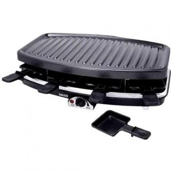 Salco SRA-1288 - Raclette con piedra y parrilla, 8 bandejas antiadherentes