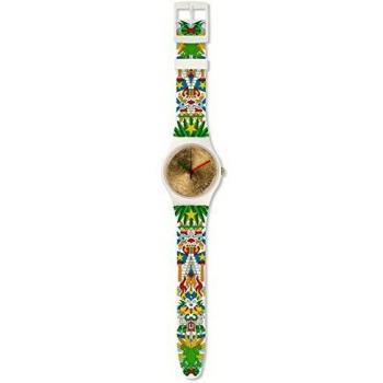 Swatch Women's Digital Quartz Watch with Silicone Strap SUOZ210