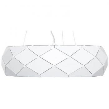 Lámpara de Techo Geométrica de Metal Blanco 121 cm Estilo Contemporáneo Cesano