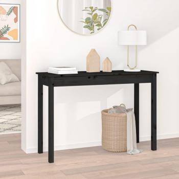 Consola negra de madera maciza de pino 110x40x75 cm
