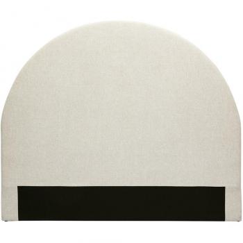 Cabecero de cama redondo de tela beige 160 cm NAOMY