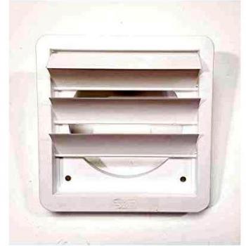 TUBPLA Ventanilla Salida Redonda PVC Blanco Ø120mm
