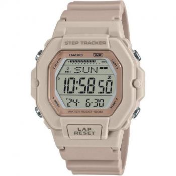 Casio Beige Resin Strap Quartz Digital Step Tracker Unisex Watch LWS-2200H-4