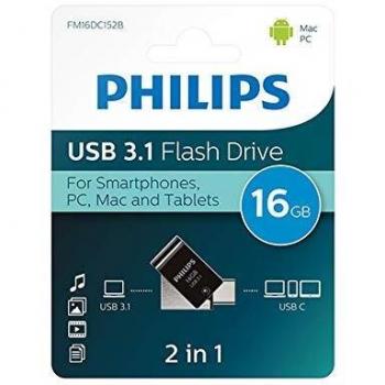 Philips USB Flash Drive 2-in-1 16GB, USB3.1 - USB-C
