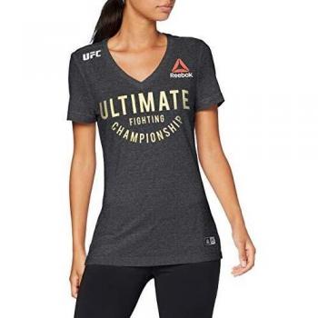 Reebok UFC FK Ultimate Jersey Camiseta, Mujer, Negro/ufcgol, S