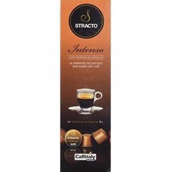 Stracto - Cápsulas De Café Stracto Intenso. Café De Tueste Natural 100% Arábica. Origen Uganda, Brasil, Colombia Y Nicaragua. Dulces Aromas. Ligeras Notas Afrutadas. Gran Cuerpo. Sistema Caffitaly. 10 Cápsulas.