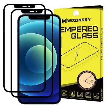 Película De Vidrio Templado Full Cover iPhone 12 Pro / iPhone 12 - Negro