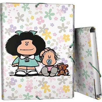 Mafalda 82402611 Colección Mafalda Carpeta con Gomas y Solapas, Multicolor, Folio