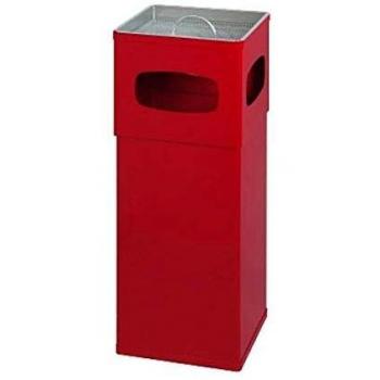 Cenicero combinado de aluminio con capacidad de 50 litros, dimensiones 300 x 820 x 300 mm