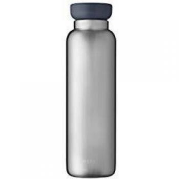 Botella Térmica Mepal Ellipse 900 ml - Acero Inoxidable Natural Brushed - Doble Pared, 12 horas caliente y 24 horas fría