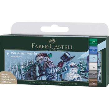 Rotulador Faber-Castell Pitt Artist Pen Brush Winterlude 6 colores