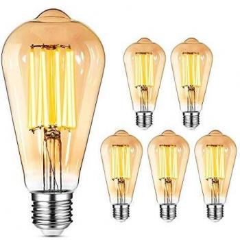 Bombillas Vintage LED E27 8W YUNLIGHTS Vintage Edison Lamparas Bombilla Regulable