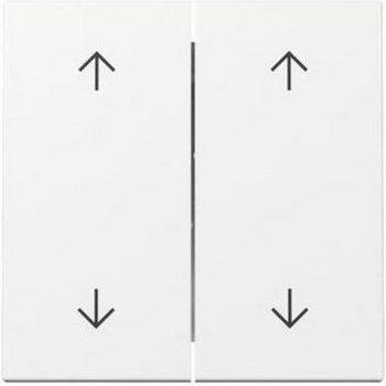 Gira System 55 Dual Rocker Switch with Arrow Symbols - Glossy White