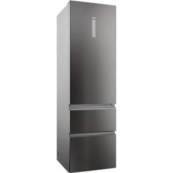 Frigorífico Combi Haier Total No Frost WiFi 2D 60 Series 7 Pro HTW7620CNMP - Acero Inoxidable, Clase Energética C, Dimensiones: 59.5cm x 205