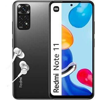 Xiaomi Redmi Note 11 Smartphone 4+64GB, Pantalla de 6.43 pulgadas 90Hz FHD+ Amoled Dotdisplay, Snapdragon 680, Cuádruple cámara de 50MP AI, 5000 mAh, Graphite Gray Versión ES con Alexa manos libres