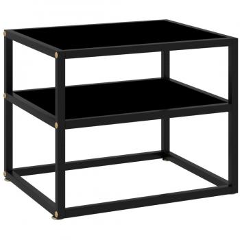 Black Tempered Glass Console Table 50x40x40 cm
