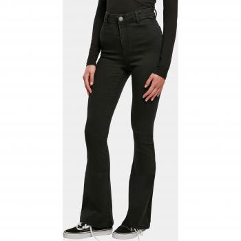 Urban Classics Women's Super Stretch Bootcut Black Denim Jeans