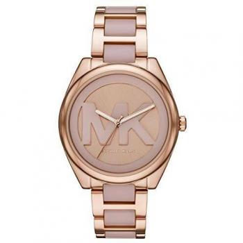 Michael Kors - Reloj Analógico de Cuarzo Janelle con Correa de Acero Inoxidable de 2 Tonos para Mujer MK7135