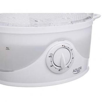 Adler AD633 Vaporera Eléctrica, Cocina al Vapor, Libre de BPA, Temporizador 60 Min, 3 Recipientes Apilables
