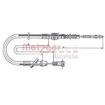 Cable de embrague Metzger 18.600 - Accionamiento de embrague, alta calidad y precisión
