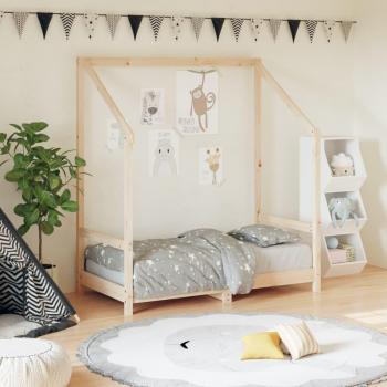 Estructura de cama para niños 70x140 cm Madera maciza de pino Vidaxl Marrón