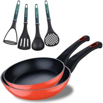 Bergner Set de Sartenes de Aluminio Forjado + Set de Utensilios Antiadherente