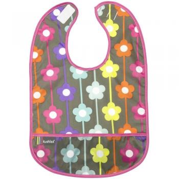 Kushies Cleanbib - Babero sin mangas 12-24m - Flores