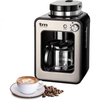 Cafetera de Goteo TM Electron Mini con Molinillo 4 Tazas 600W Plata
