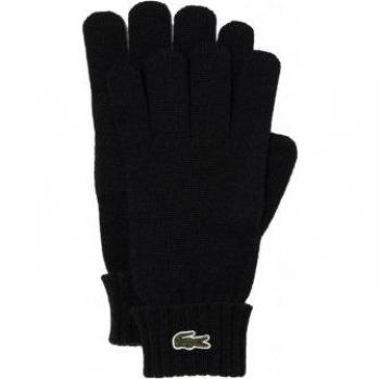 Guantes de lana unisex Lacoste con logo negro (L) - Casual 2024