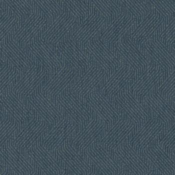 Eden Eris Texture Blue - Vinyl Non-pasted Textured Wallpaper, Navy Zig Zag Design