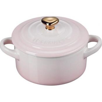 Mini Cocotte Le Creuset de cerámica de gres con pomo dorado 10 cm