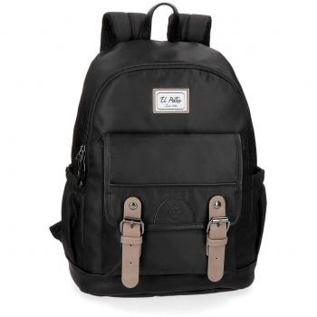 El Potro Pipe Mochila Casual Negro 30x40x15 cms Poliéster 18L