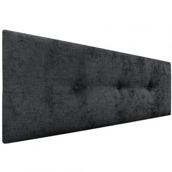 Cabecero Tapizado de Lana Natural con Botones 160x50cm para Camas 150/160 - Color Negro
