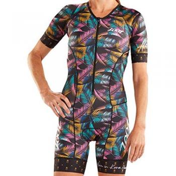 Zoot Traje de Triatlón Aero Damas Estilo Ali'I con Mangas, Elementos Reflectantes, FPS 50+, Dos Bolsillos Traseros y Cremallera Frontal de 23 cm. Tamaño XS