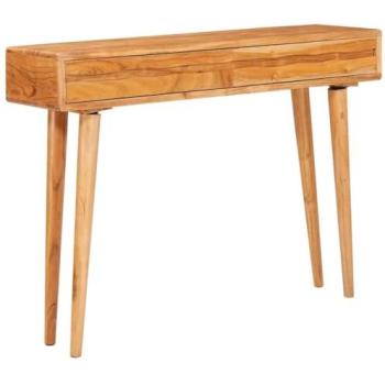 Mesa Consola Marrón 110 x 30 x 80 cm Madera de Acacia Sólida con Diseño Elegante