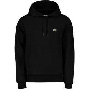 Lacoste Sudadera Classic Fit con Capucha para Hombre en Algodón Ecológico Color Negro SH9623-00