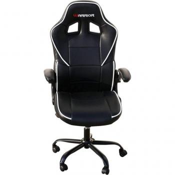 Sillón Gaming Warrior Giratorio Ajustable Negro/Blanco 115-125x70x70 cm
